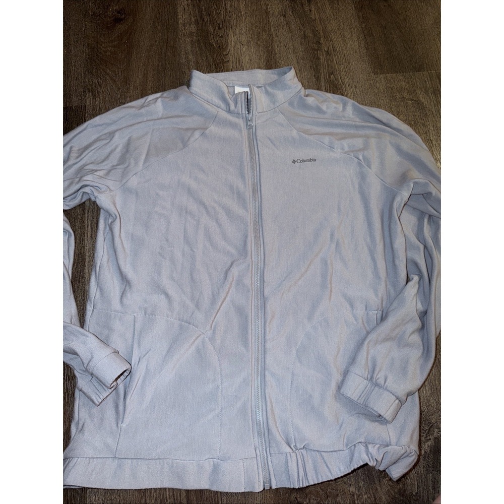 light Columbia zip-up jacket lightweight fabric soft Size Large Sooo Soft